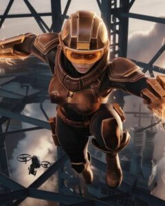 Gridline, a fictional hero (see Meet the Cast)
