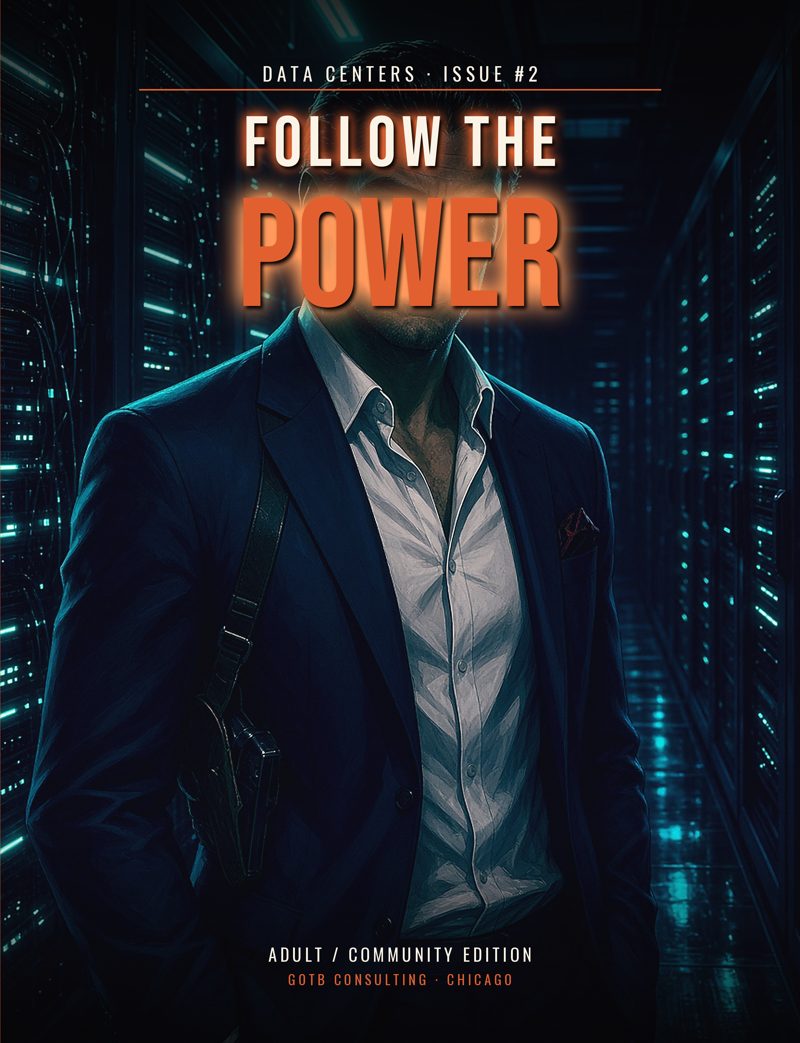 Cover of Data Centers series issue 2, Follow the Power (Adult edition)