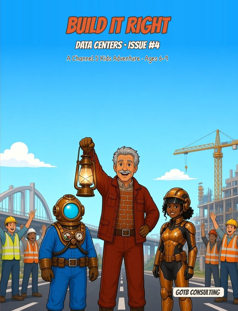Cover of Data Centers series issue 4, Build It Right (Kids edition)