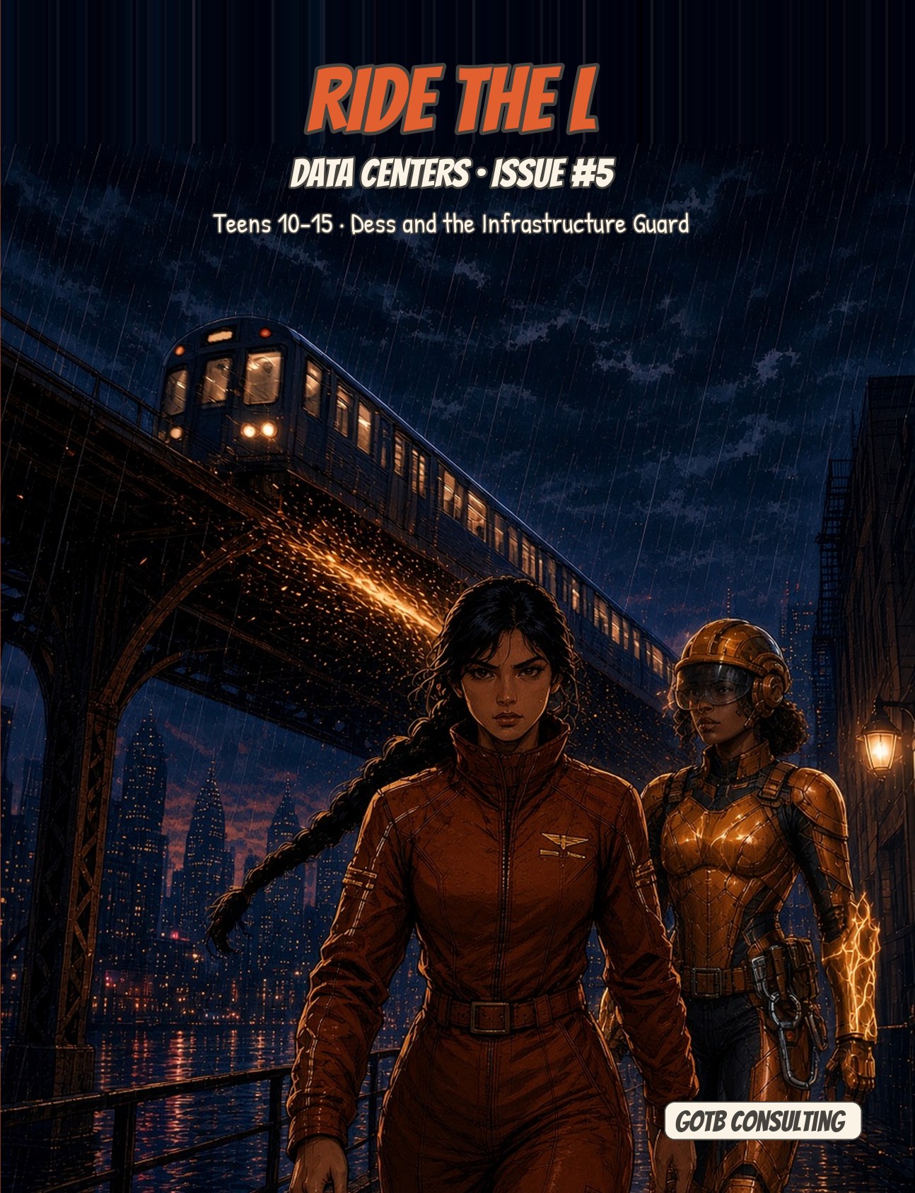 Cover of Data Centers series issue 5, Ride the L (Teen edition)