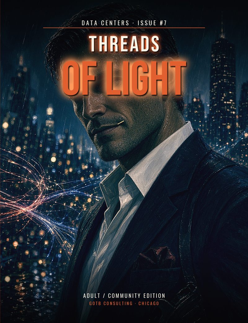 Cover of Data Centers series issue 7, Threads of Light (Adult edition)