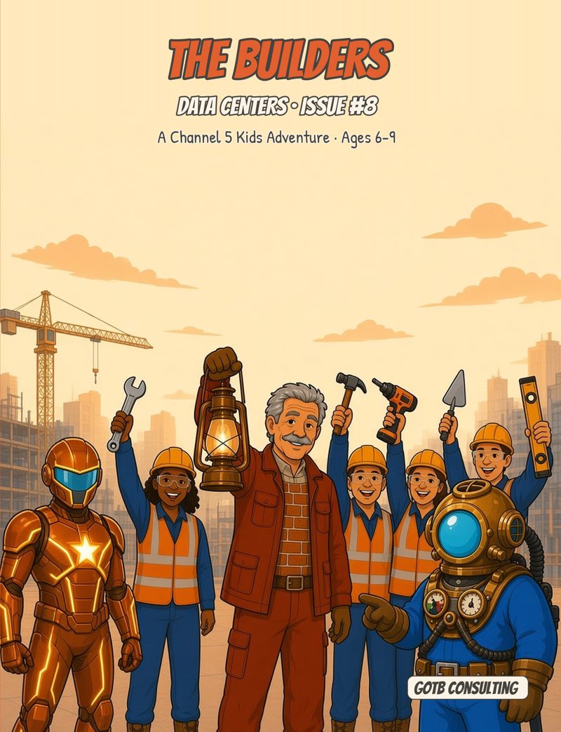 Cover of Data Centers series issue 8, The Builders (Kids edition)