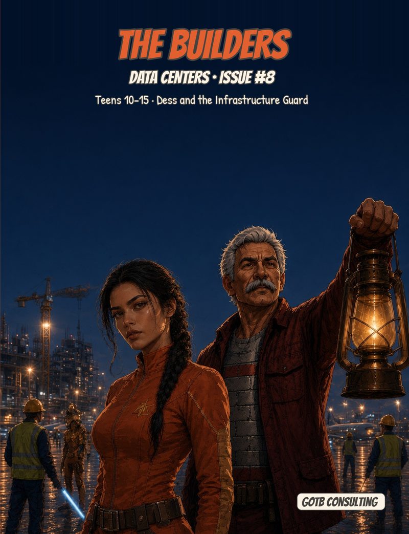 Cover of Data Centers series issue 8, The Builders (Teen edition)