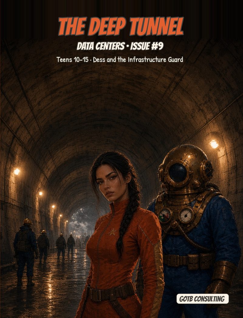 Cover of Data Centers series issue 9, The Deep Tunnel (Teen edition)