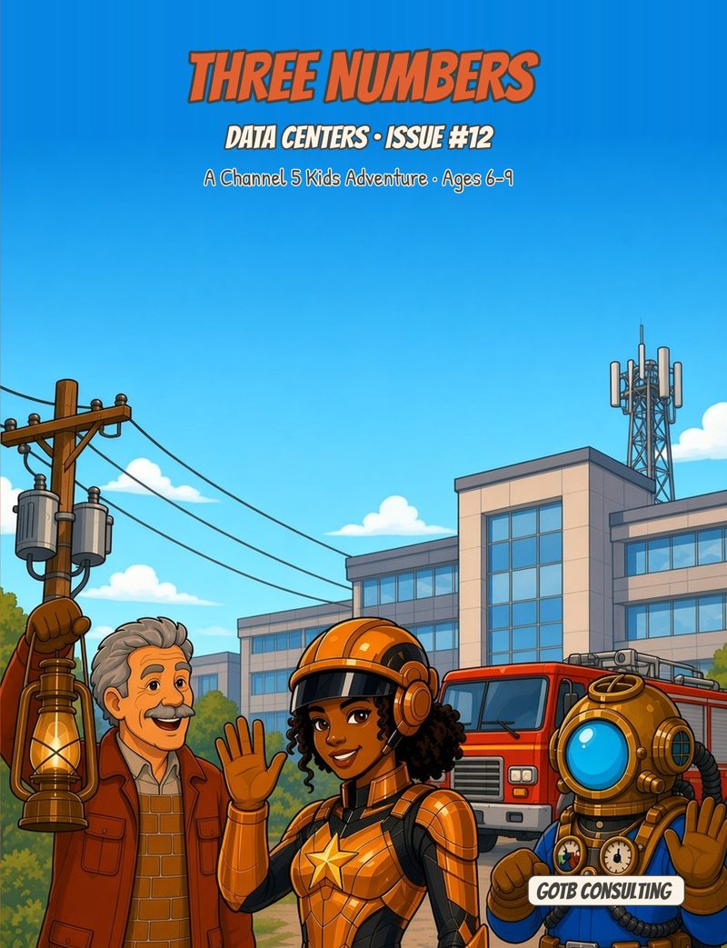 Cover of Data Centers series issue 12, Three Numbers (Kids edition)