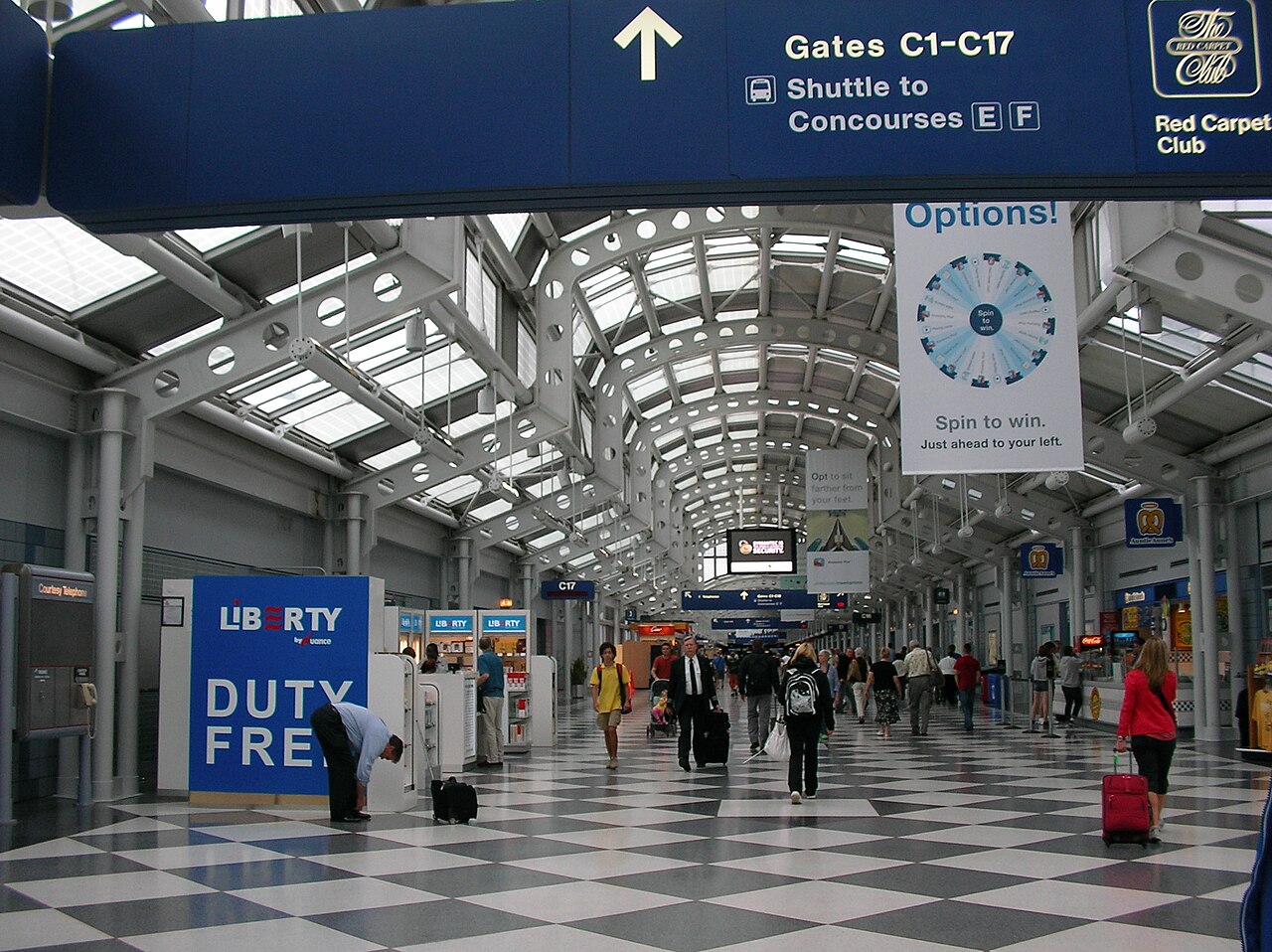 Airport concourse and gates